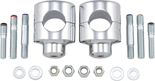 Drag Specialties Big Buffalo Chrome 1-1/2" Handlebar Risers (0602-0465)