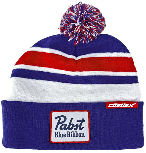 Castle X Pabst Blue Ribbon PBR Pom Beanie Hat