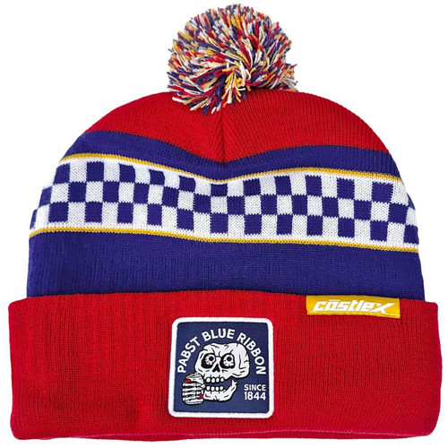 Castle X Pabst Blue Ribbon PBR Pom Beanie Hat