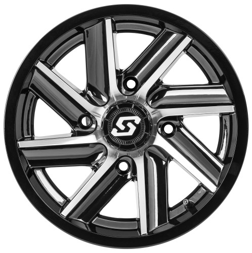 Sedona Chopper Wheel - Machined w/Gloss Black - 14x7 - 4/137 (A85M-47037-52S)