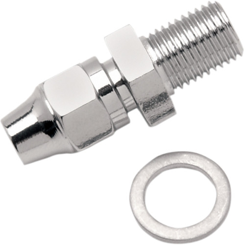 Drag Specialties Brake Line Fitting - Straight 3/8-24 (1742-0063)