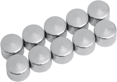 Drag Specialties Chrome Hex Bolt Covers - 10 Pack (2402-0116)