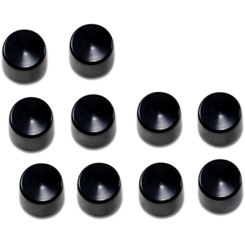 Drag Specialties Black Deep Hex Bolt Covers - 10 Pack (2402-0161)