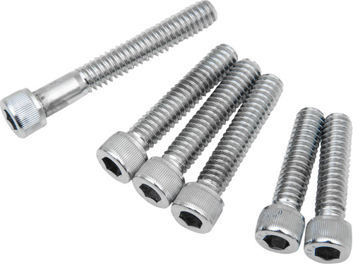 Drag Specialties Knurled Cam Cover Bolt Kit Chrome (DS-190865)