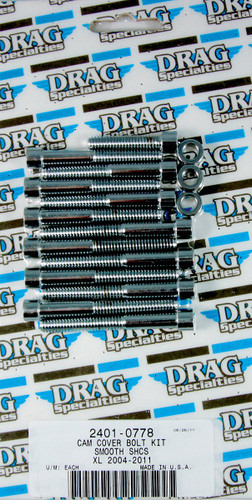 Drag Specialties Smooth Cam Cover Bolt Kit Chrome (2401-0778)