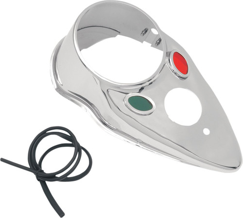 Drag Specialties Chrome Cat Eye Dash Cover (DS-373645)