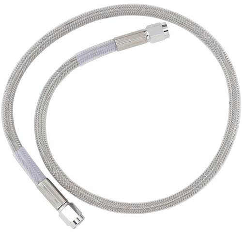 Drag Specialties Brake Line 24" Clear-Coated Braided Stainless Steel (1204-2731)