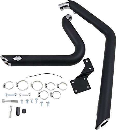 Vance & Hines Shortshots Staggered Matte Black Exhaust System (47222)