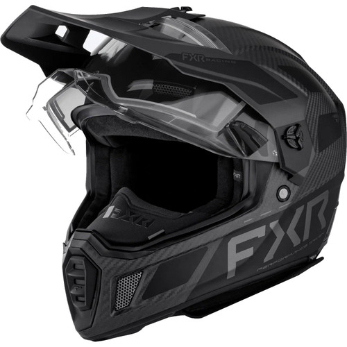 FXR Clutch X Pro Carbon Snow Helmet w/Electric Heated Shield