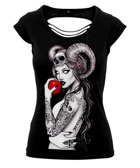 Inferno Tattoo Gothic Slash Back T Shirt Twisted Apparel