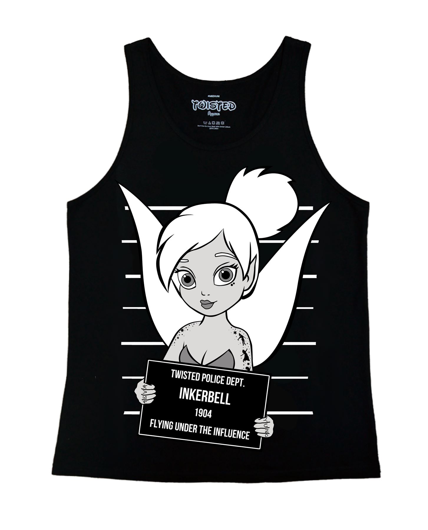 Inkerbell Tattoo Mugshot Vest Top Twisted Apparel