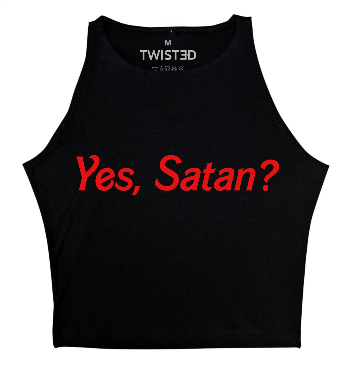 Yes, Satan? Cropped Tank