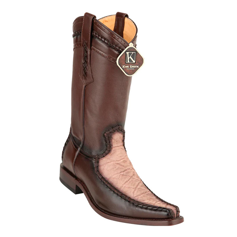 King Exotic  Boots (477BD7011) -  Handcrafted Oryx Genuine Elephant Boots with European Toe for Men