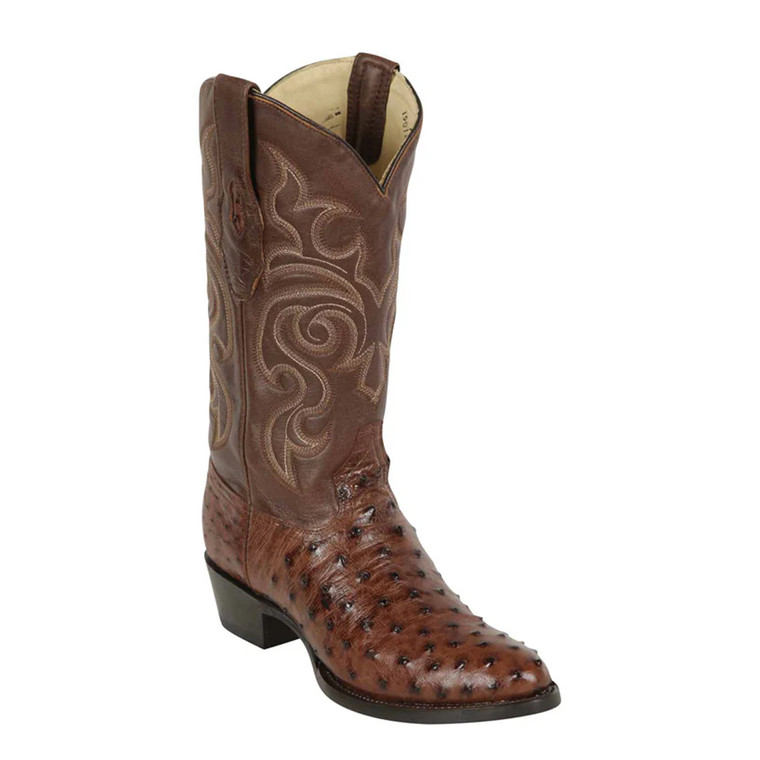 Los Altos Boots Men's  #650360 - Round Toe Boots in Original Ostrich