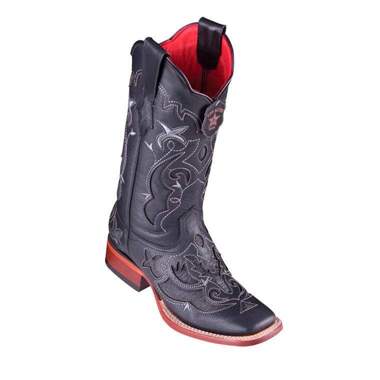 Los Altos Boots  Women's #32R0720 - Handcrafted Boots Teju Lizard, Wide Square Toe | Sanded Red