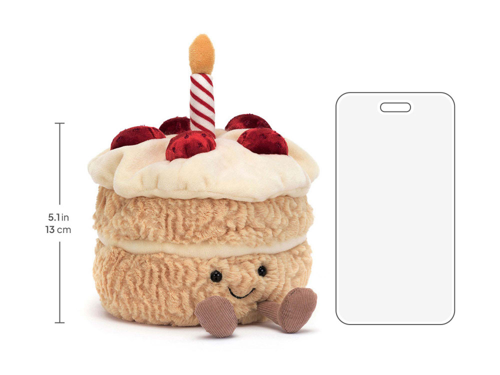 Amuseables Birthday Cake, size chart