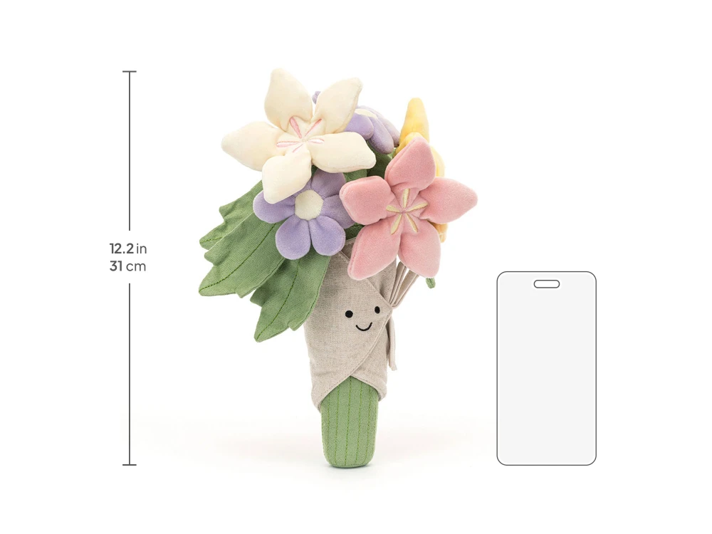 Amuseables Bouquet of Flowers, size chart