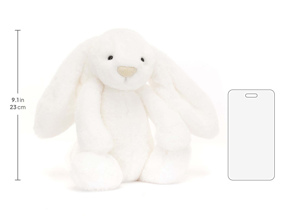 Bashful Luxe Bunny Luna Medium, size chart