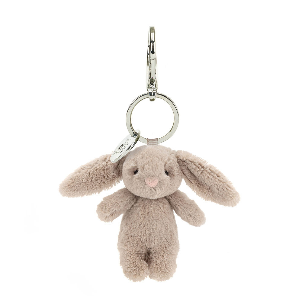 Bashful Beige Bunny Bag Charm, Main View