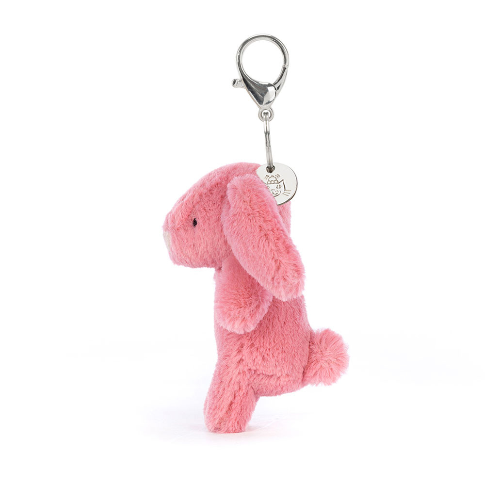 Bashful Pink Bunny Bag Charm, View 2