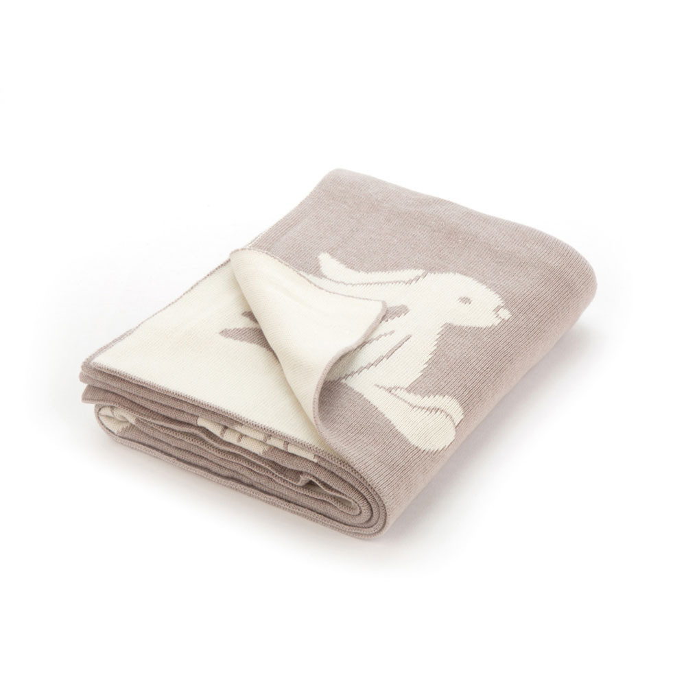 Bashful Beige Bunny Blanket, Main View