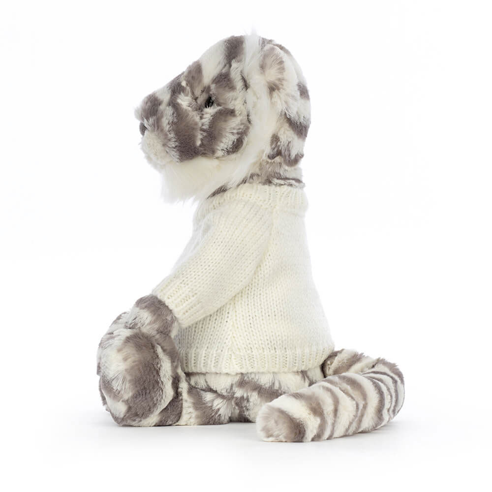 Bashful Snow Tiger with Personalised Cream Jumper, View 2