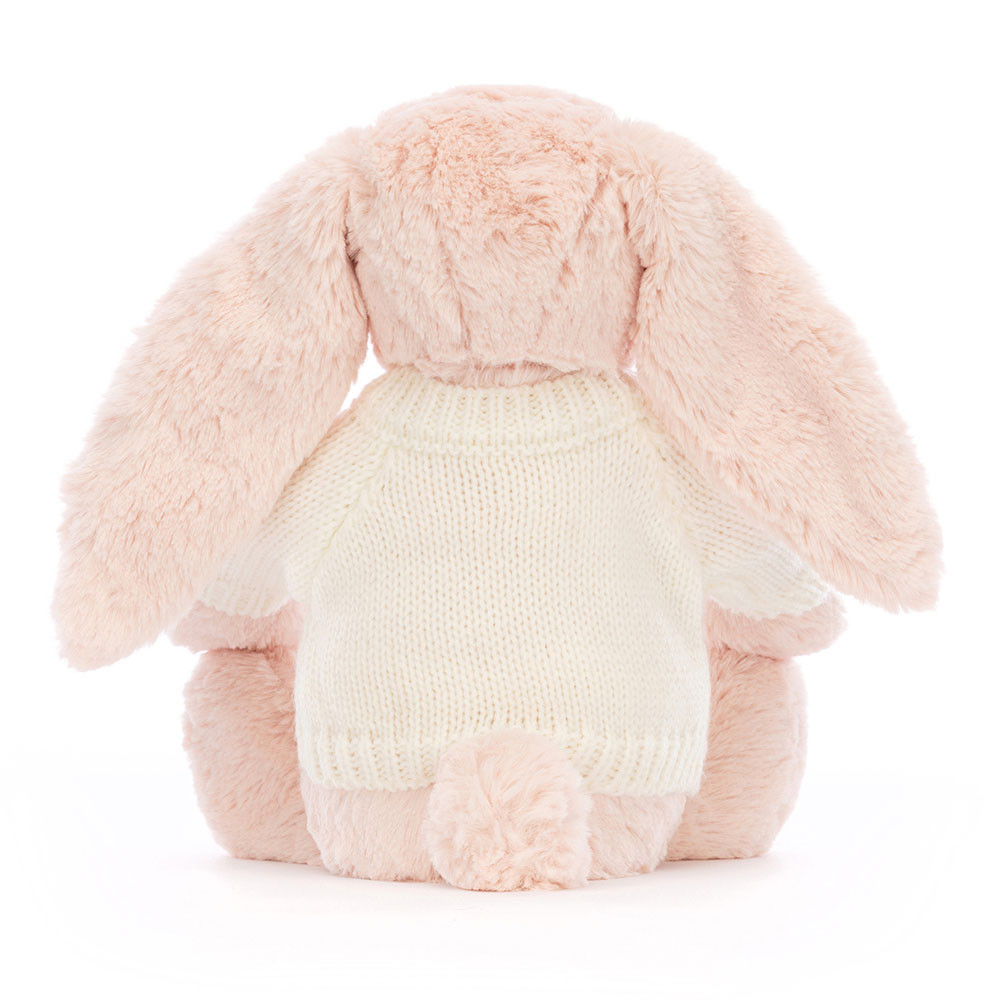 Blossom Blush Bunny with Personalised Cream Jumper, View 3