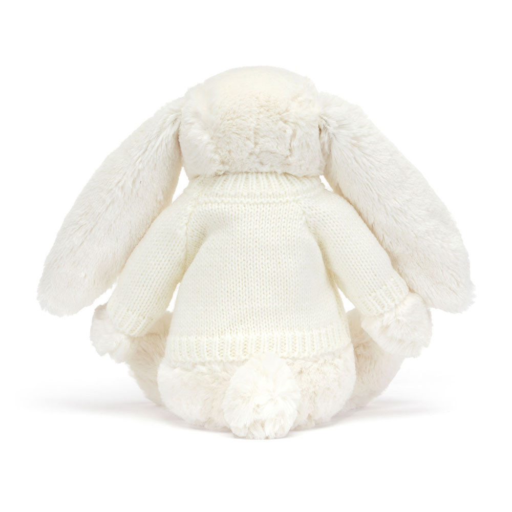 Blossom Cream Bunny with Personalised Cream Jumper, View 3