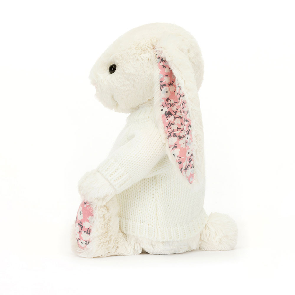 Blossom Cherry Bunny with Personalised Cream Jumper , View 2