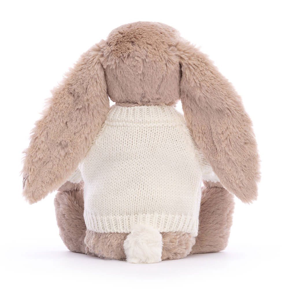 Blossom Bea Beige Bunny with Personalised Cream Jumper, View 3