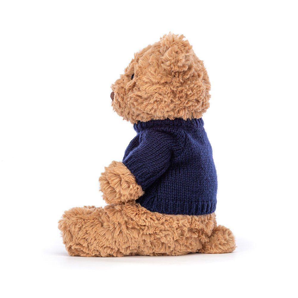 Bartholomew Bear with Personalised Navy Jumper, View 2