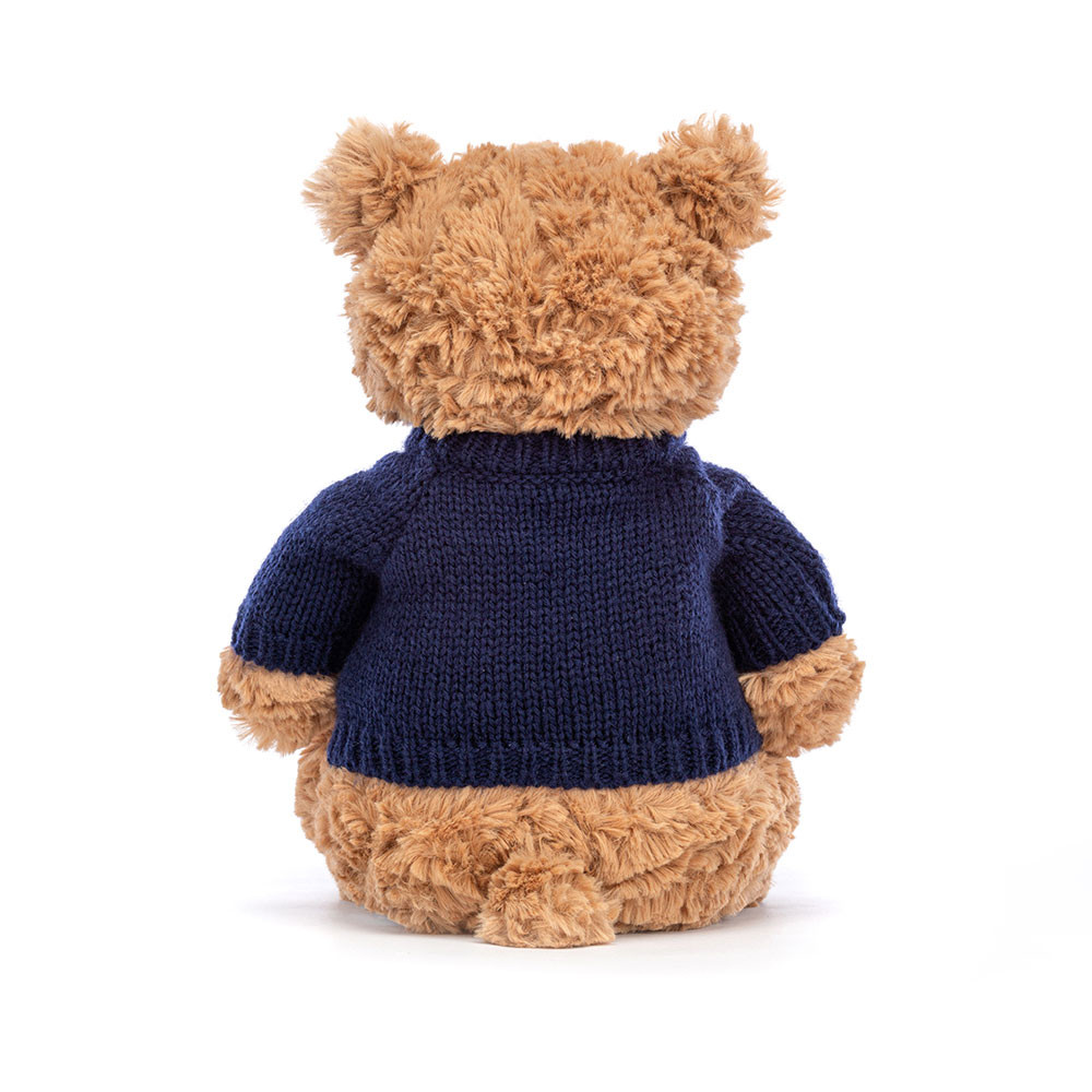 Bartholomew Bear with Personalised Navy Jumper, View 3