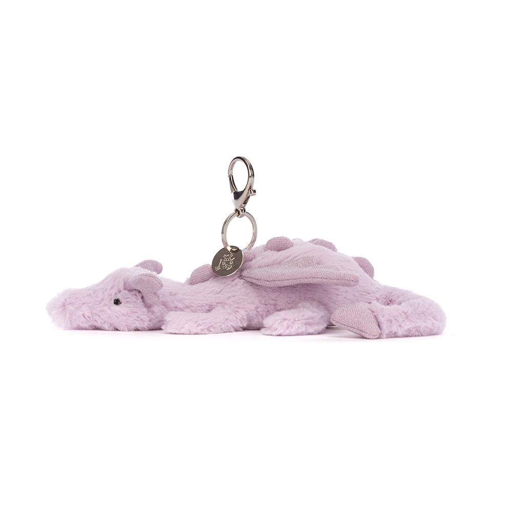 Lavender Dragon Bag Charm, View 2