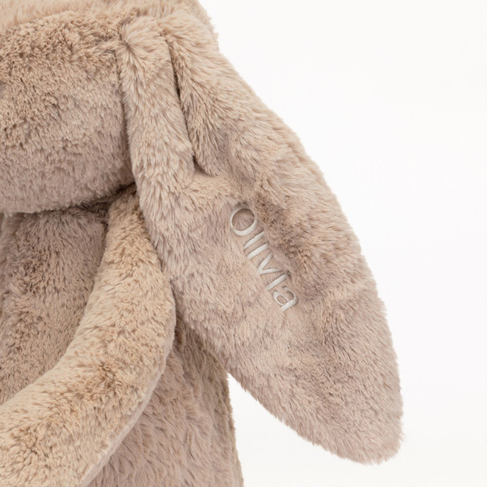 Personalised Bashful Beige Bunny Huge, View 3