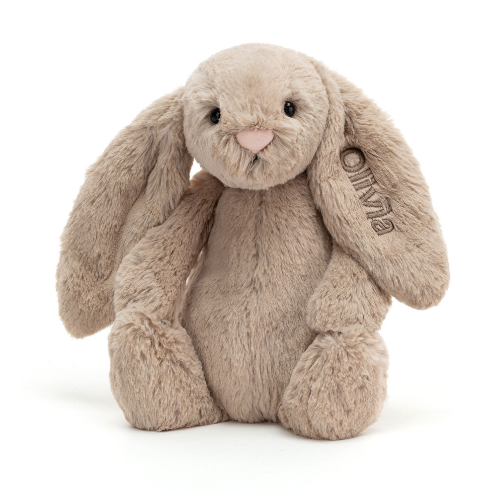 Personalised Bashful Beige Bunny Medium, View 4