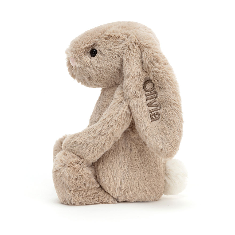 Personalised Bashful Beige Bunny Medium - Official Jellycat