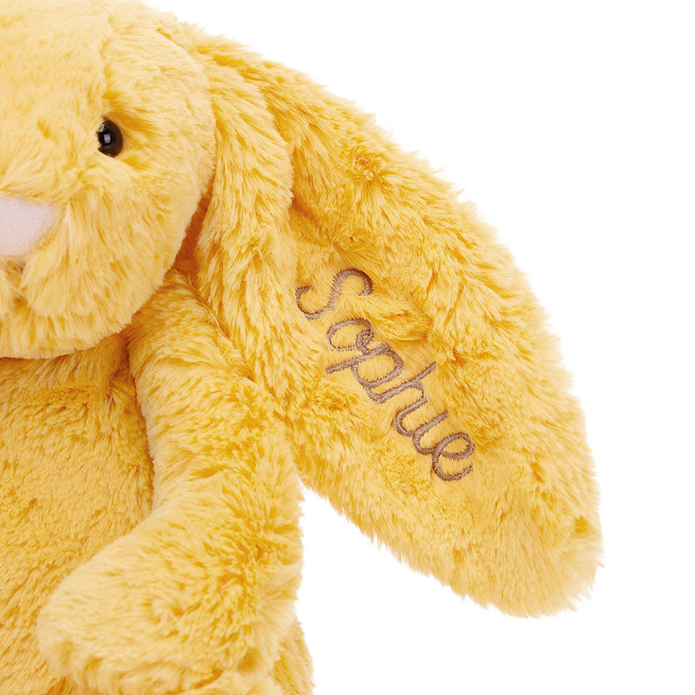 Personalised Bashful Sunshine Bunny Medium - Official Jellycat