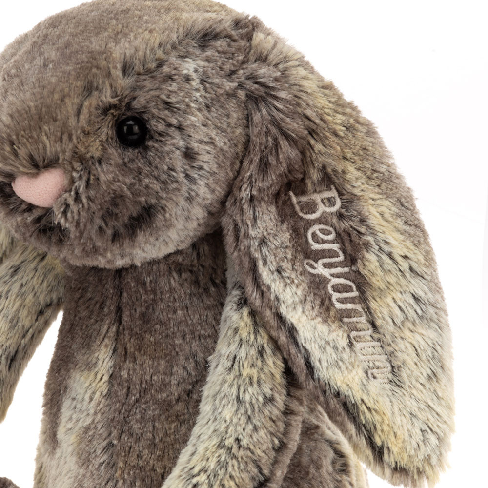 Personalised Bashful Cottontail Bunny Medium, View 3
