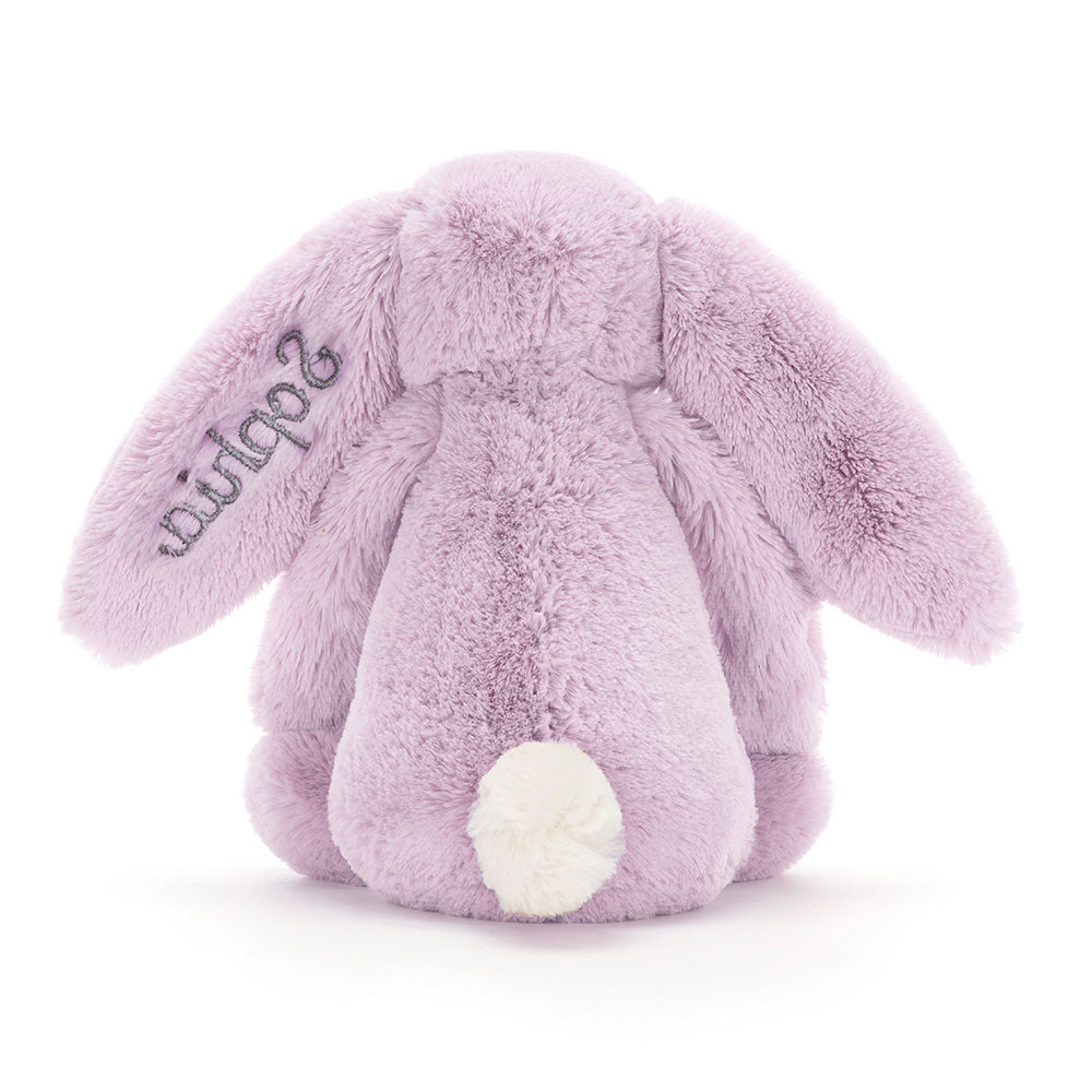 Personalised Bashful Lilac Bunny Medium, View 4