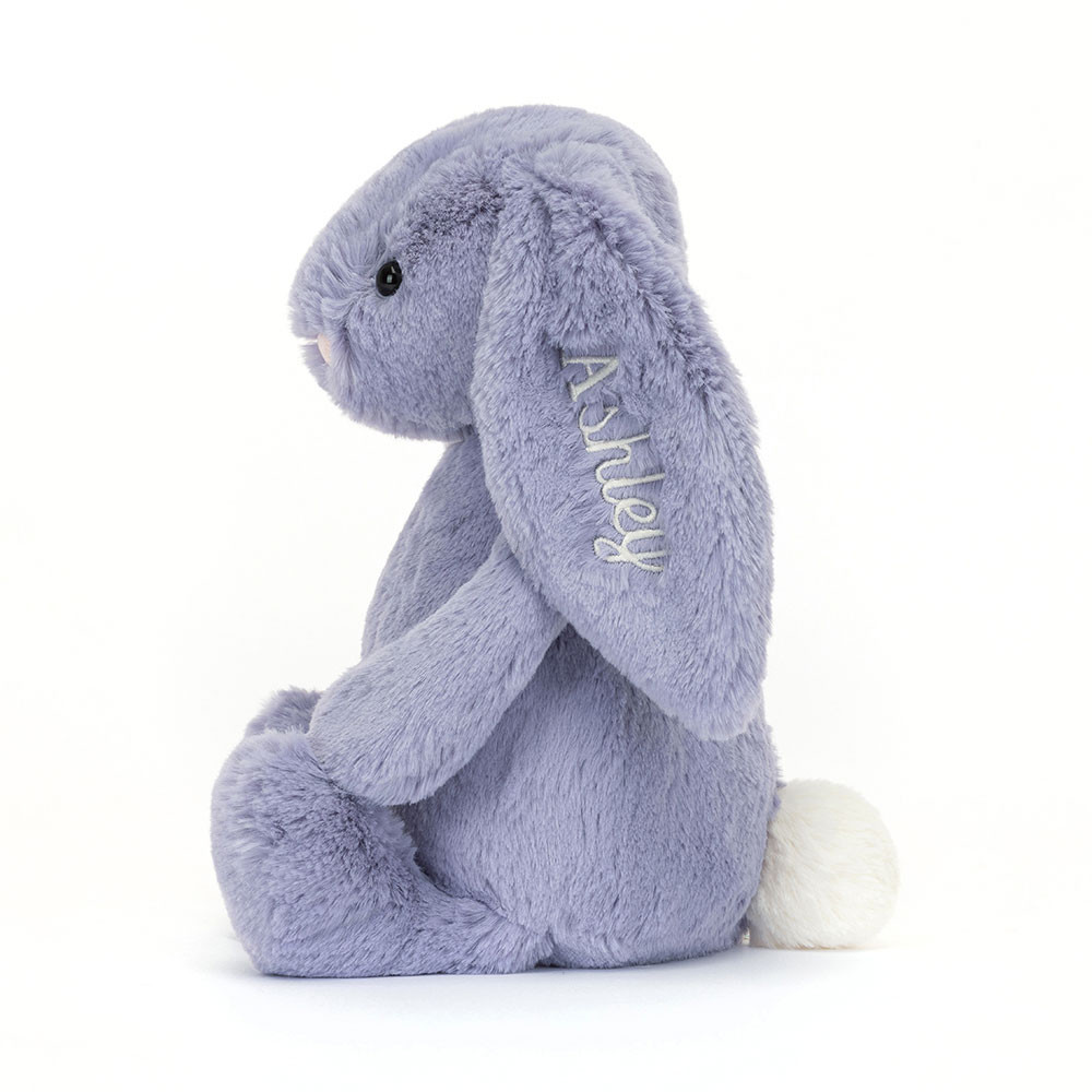  Bashful Dusky Blue ・Viola Personalised Bashful Viola Bunny Medium - Official Jellycat