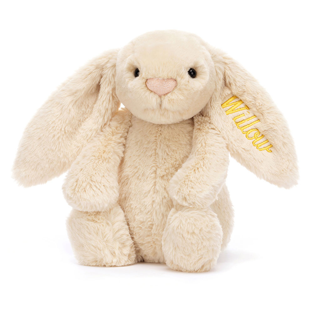 Personalised Bashful Luxe Bunny Willow Medium, View 4