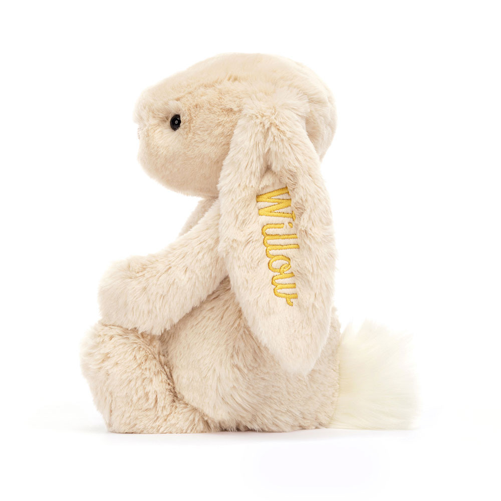Personalised Bashful Luxe Bunny Willow Medium, View 2