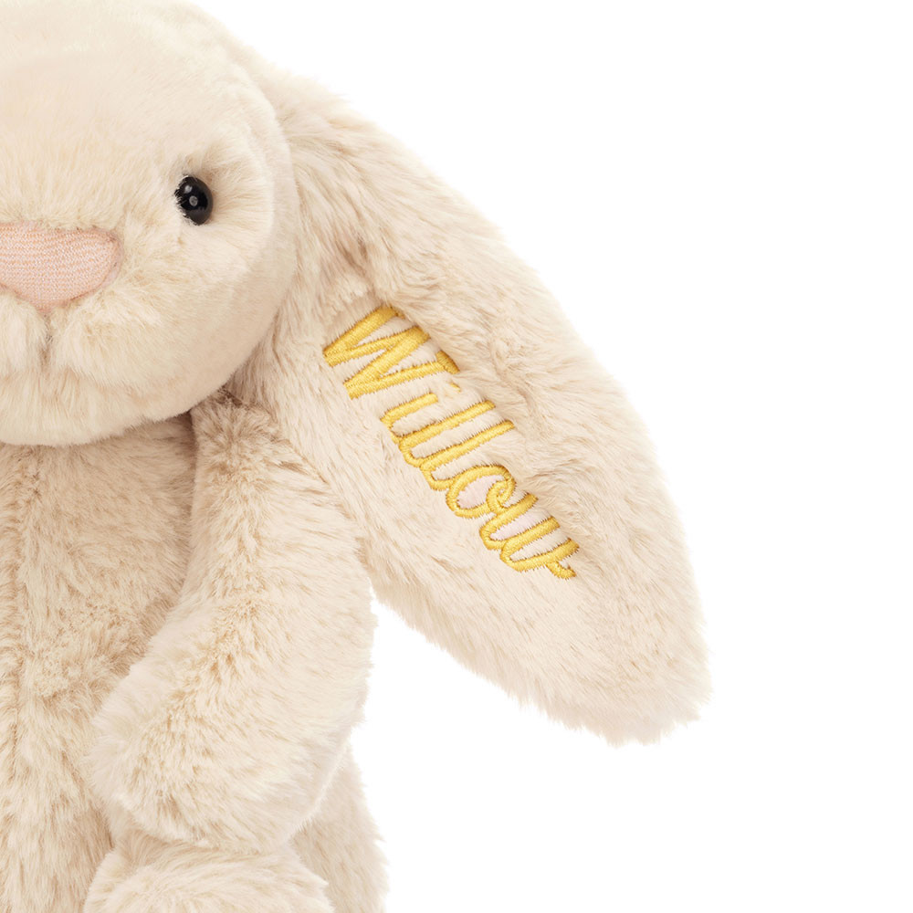 Personalised Bashful Luxe Bunny Willow Medium, View 3