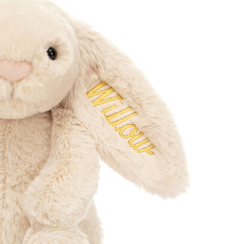 Personalised Bashful Luxe Bunny Willow Medium - Official Jellycat