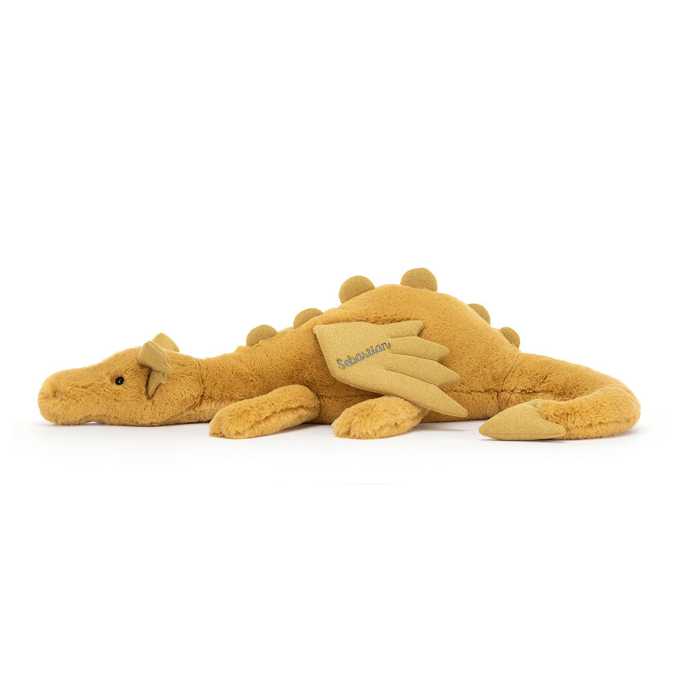 Personalised Golden Dragon Huge - Official Jellycat