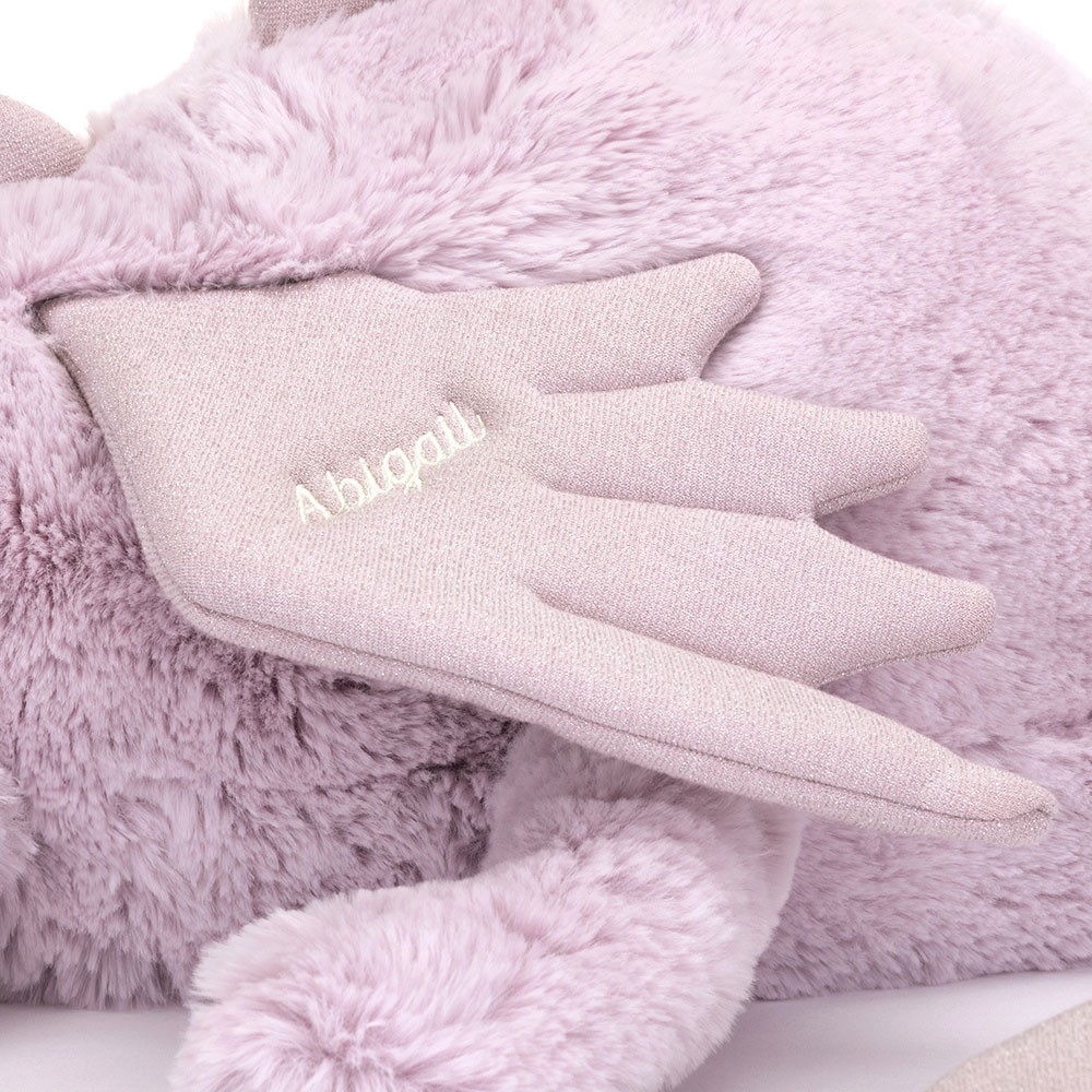 Personalised Lavender Dragon Huge - Official Jellycat