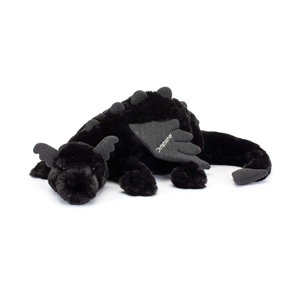 Personalised Onyx Dragon Huge - Official Jellycat