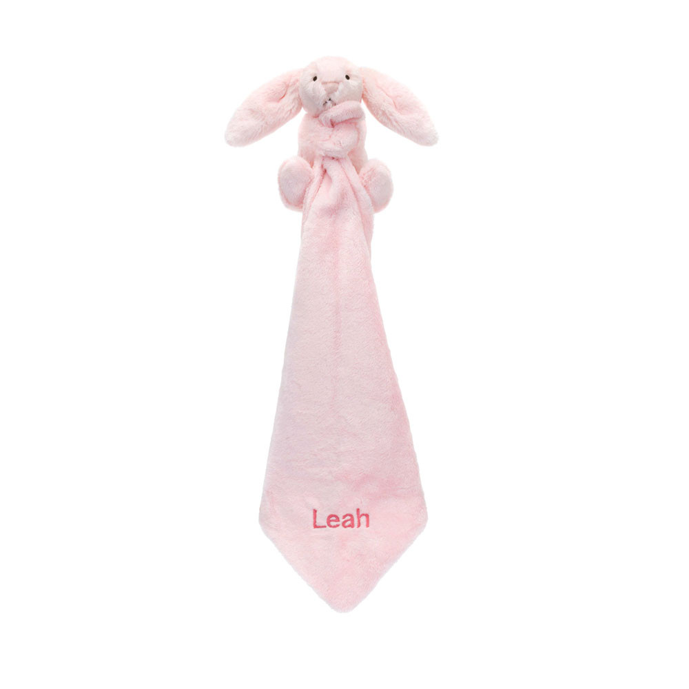 Personalised Bashful Pink Bunny Soother, View 2