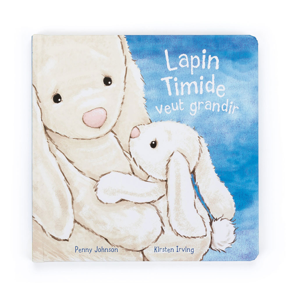 Lapin Timide Veut Grandir Livre and Bashful Cream Bunny Medium