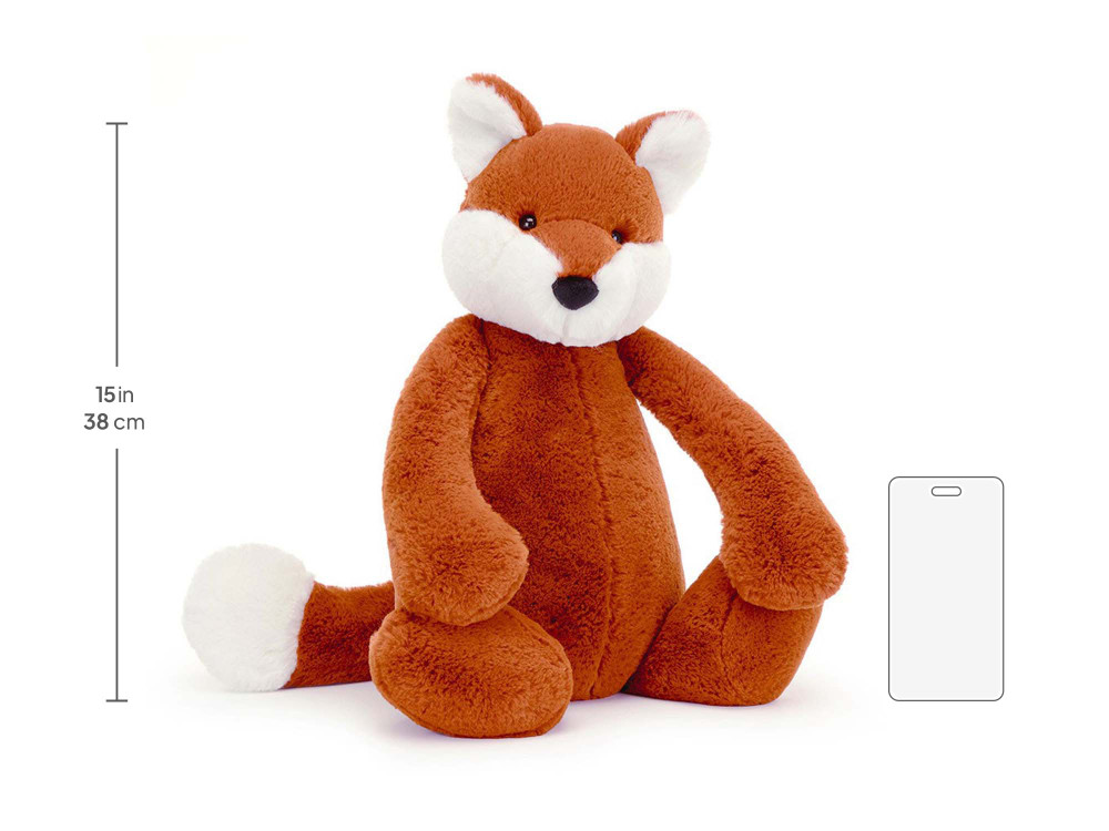 Bashful Fox Cub Huge, size chart
